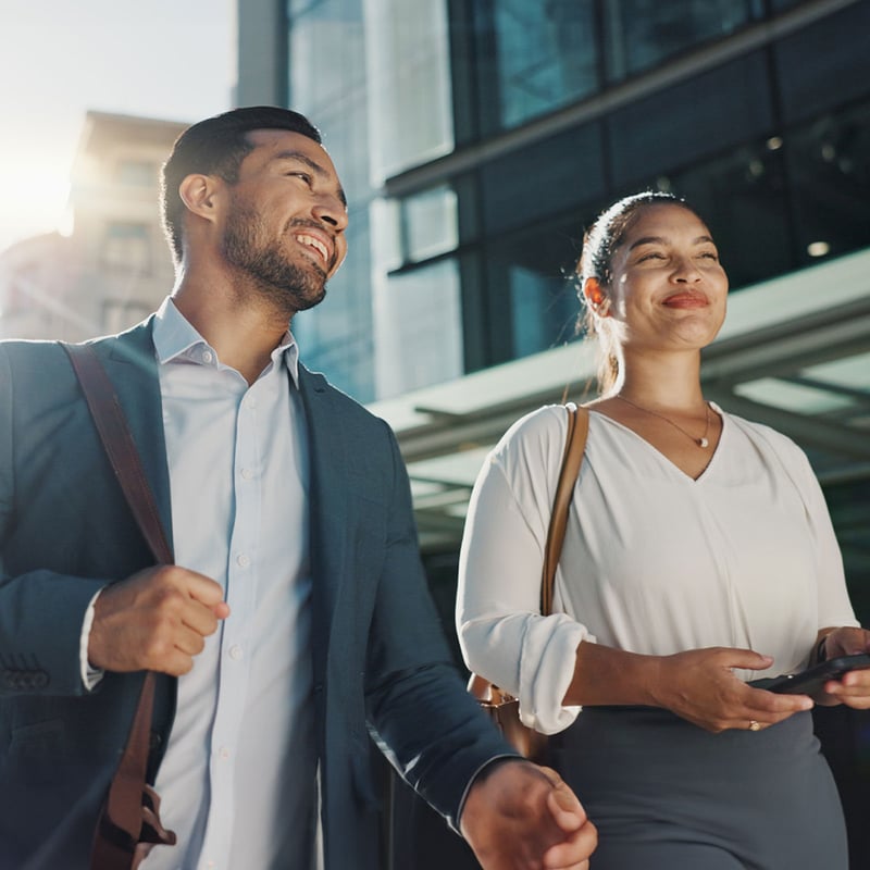 Man and Woman Walking